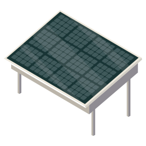 Isometric solar panels